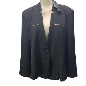 Nwt YUNCLOS Blazer Business slim fit size 2XL gold detail jacket‎